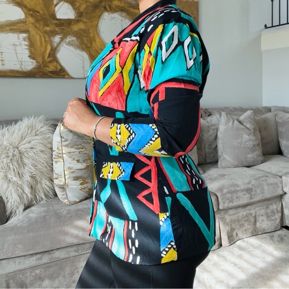 Multicolor vintage blazer - Picture 4 of 5